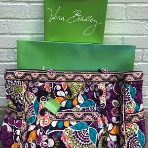 Vera Bradley - Large Plum Tote - BRAND NEW